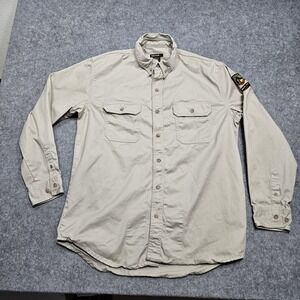 Black Stallion FR Fire Flame Resistant Button Work Shirt Large Workwear Uniform